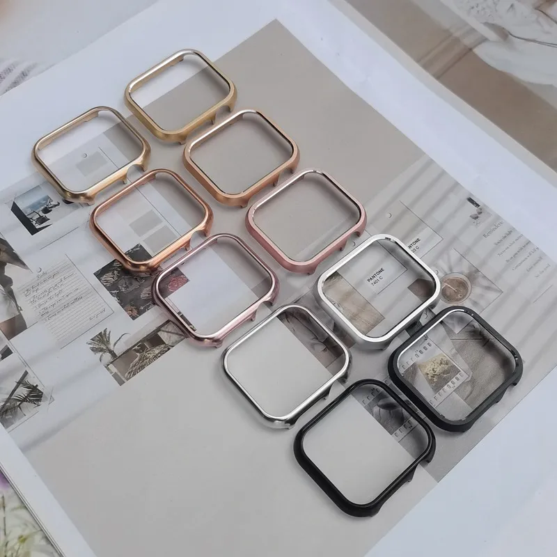 Aluminum Metal Protective Case For Smart Watch Matte And Glossy Bumper Frame Cover Shell Accessories