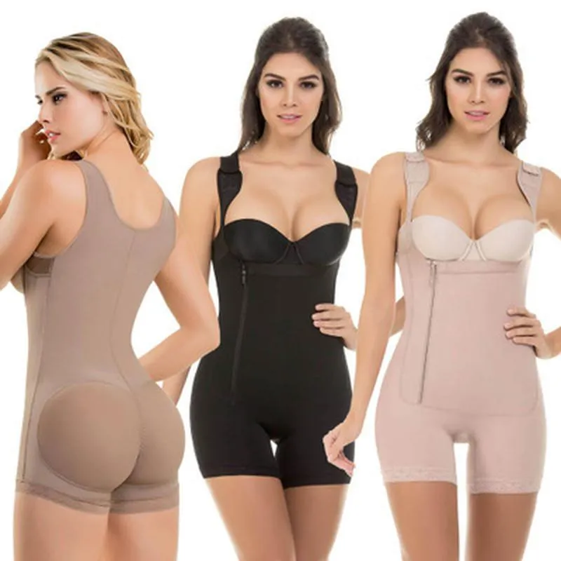 Women Plus Size Body Shaper One Piece Shapewear Tummy Control Waist Cincher Polyester Bodysuit Lingerie For Everyday