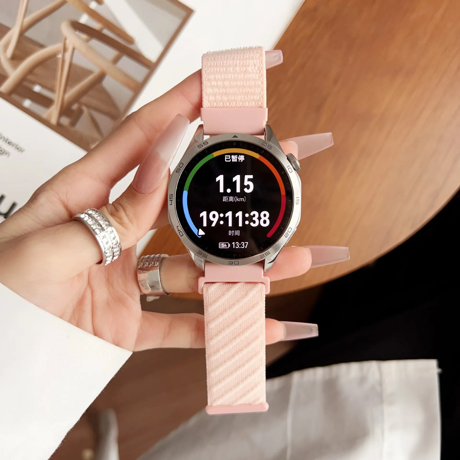 Nylon Gewebtes Schlaufe Klettverschluss Band Für Smartwatch Atmungsaktiv Sport Ersatz Armband Freizeiterband