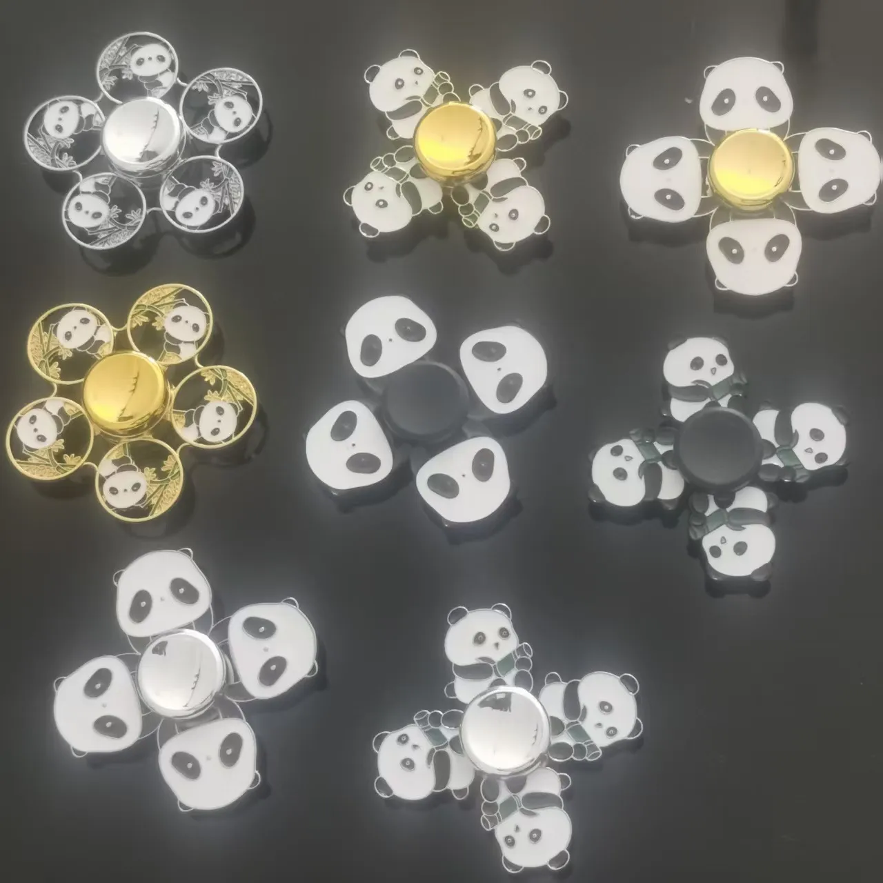 Metal Panda Fidget Spinner Cute Cartoon Animal Stress Relief Hand Spinner Gold Silver Black Fidget Toy For Adults