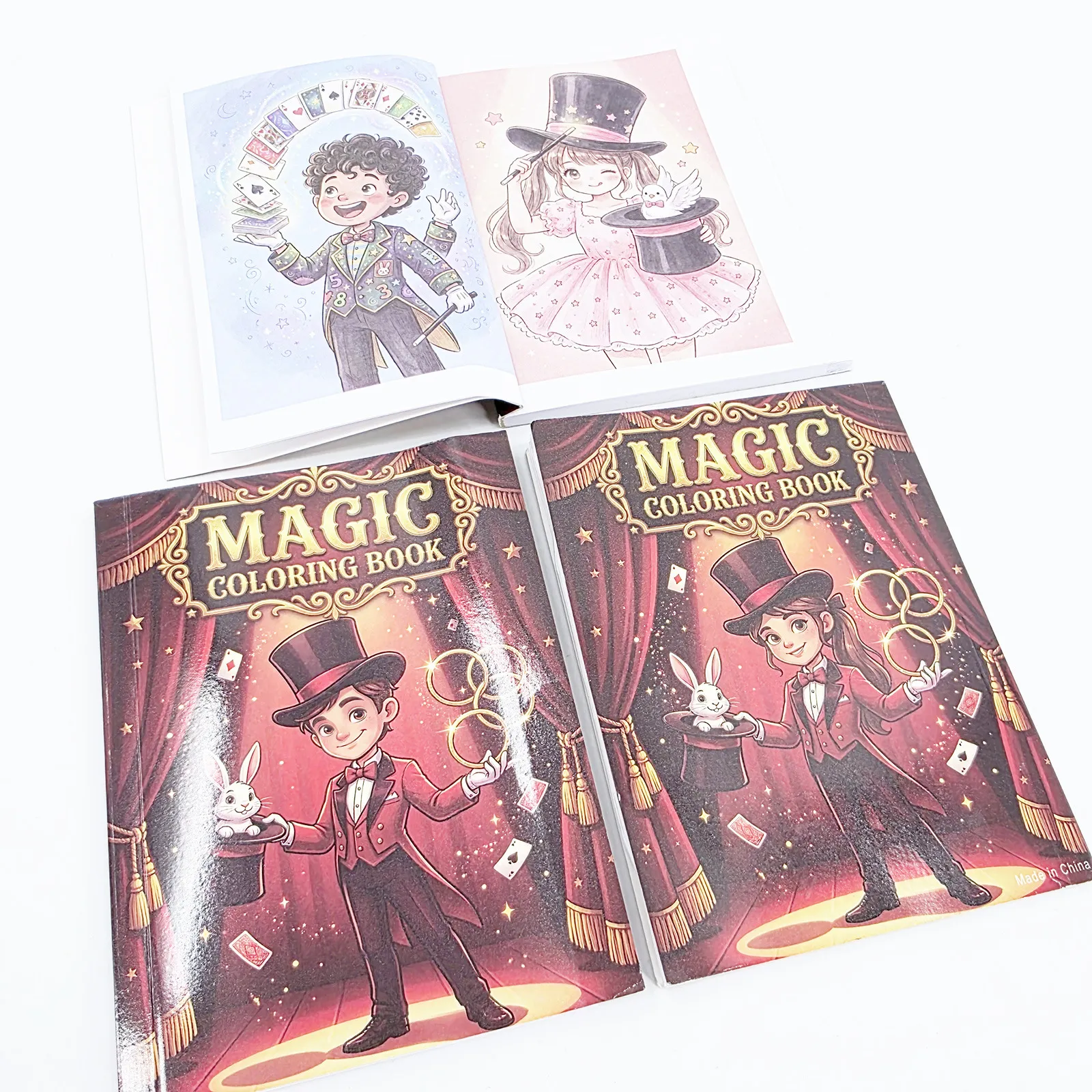 Magic Trick Coloring Book Paper Cartoon Pattern Vanishing Illusion Novelty Prop For Children Kids Educational Fun