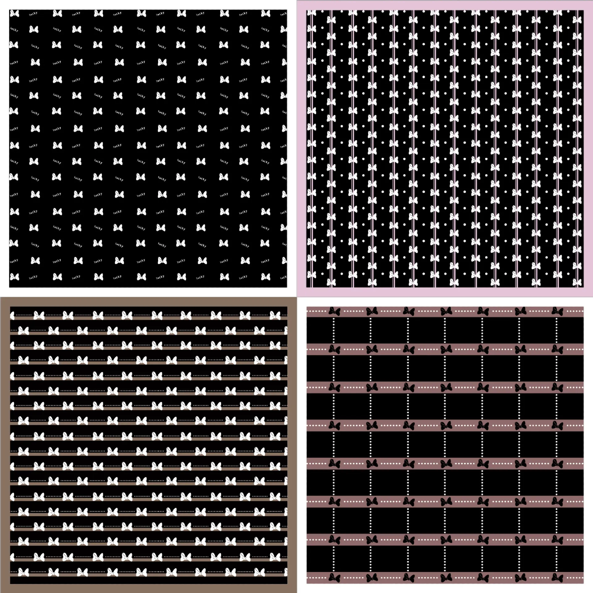 Damen Mode Bedruckter Chiffon Quadratischer Schal Schleife Herz Muster Leichter Halstuch Schal Kopftuch