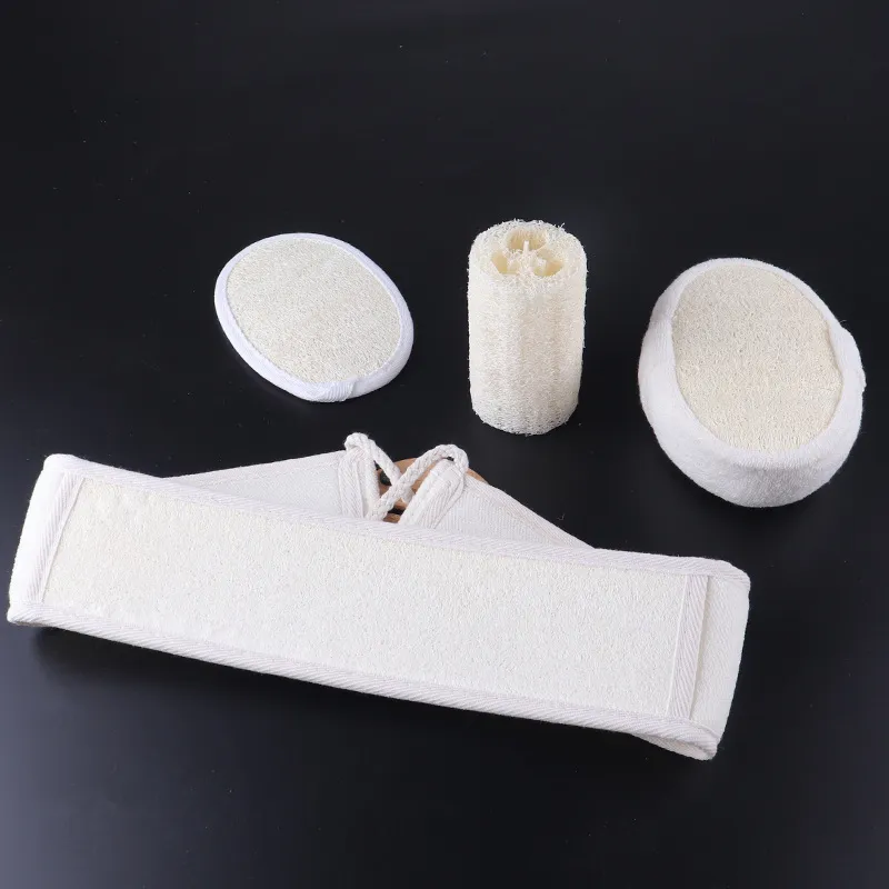 Éponge de Bain en Luffa Naturel Gommage Exfoliant Corps Pour Douche Salle De Bain Soins De La Peau Quotidiens Nettoyage Spa