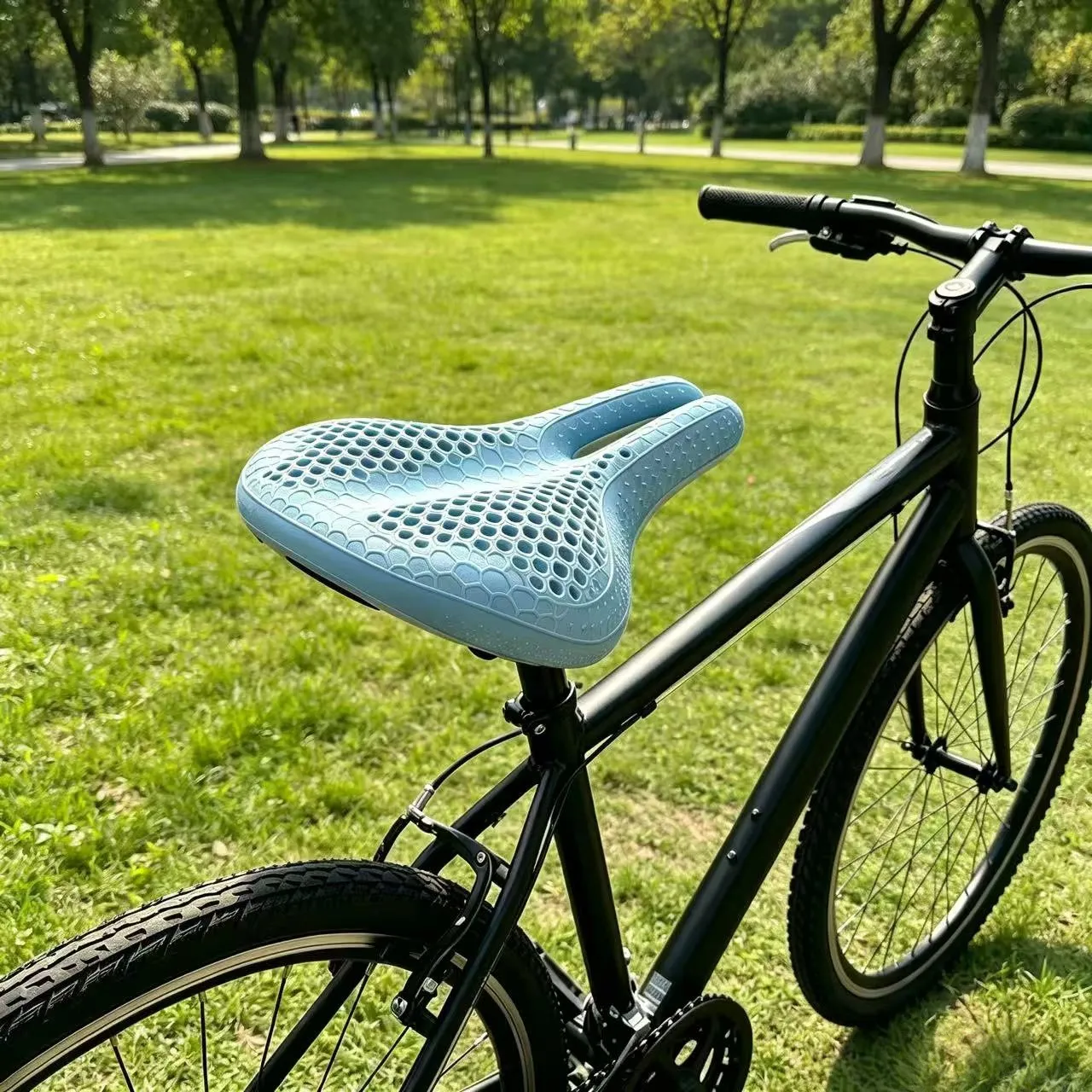 Thickened Silicone Bicycle Saddle Mountain Bike Cushion Ergonomic Breathable Honeycomb Cycling Equipment Seat Cover