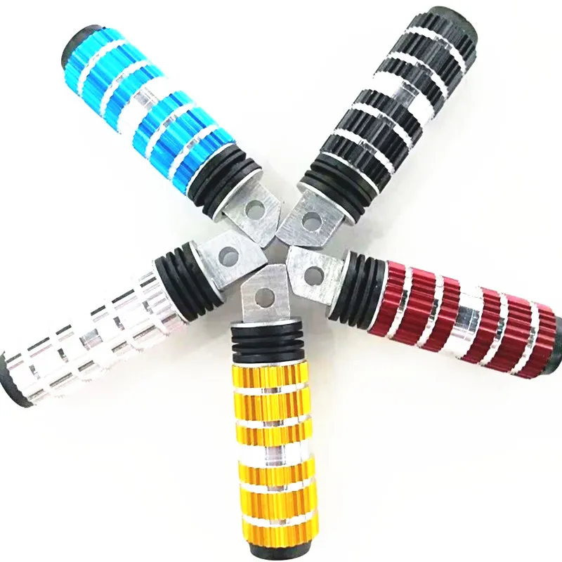 Universal Aluminum Motorcycle Foot Pegs Rear Pedals Modified Electric Bike Footrests Anti-Slip Footrests Parts