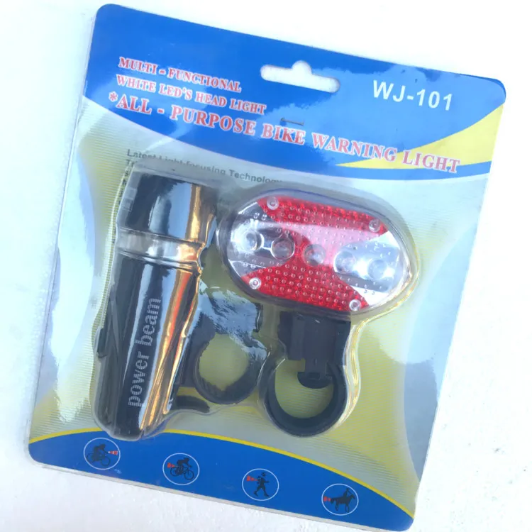 Ensemble de Phares et Feux Arrière LED pour Vélo Étanche Avant et Arrière Éclairage de Vélo Sécurité Cyclisme Lampe de Poche Équipement Extérieur