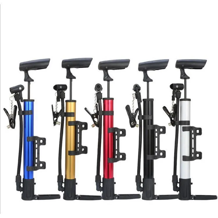 Portable Mini High Pressure Aluminum Alloy Bicycle Air Pump Cycling Mountain Bike Tire Inflator With Mounting Bracket