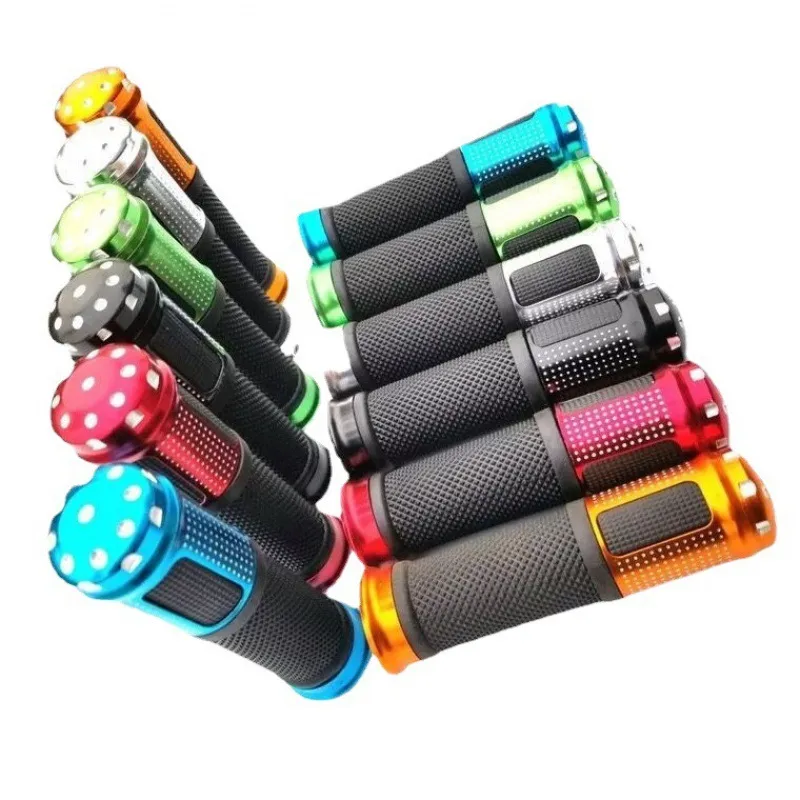 Mountain Bike Handlebar Grips Aluminum Alloy Rubber Cycling Bicycle Handle Grips Anti-Slip Mountain Bike Accessories