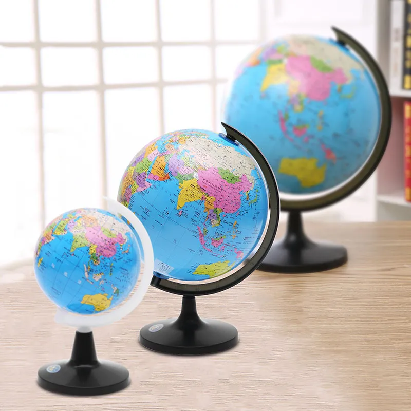 Globo Terráqueo de Mapa Mundial Geográfico Educativo Grande Estudiante Aprendizaje Enseñanza Ayuda Oficina Escritorio Decoración Plástico