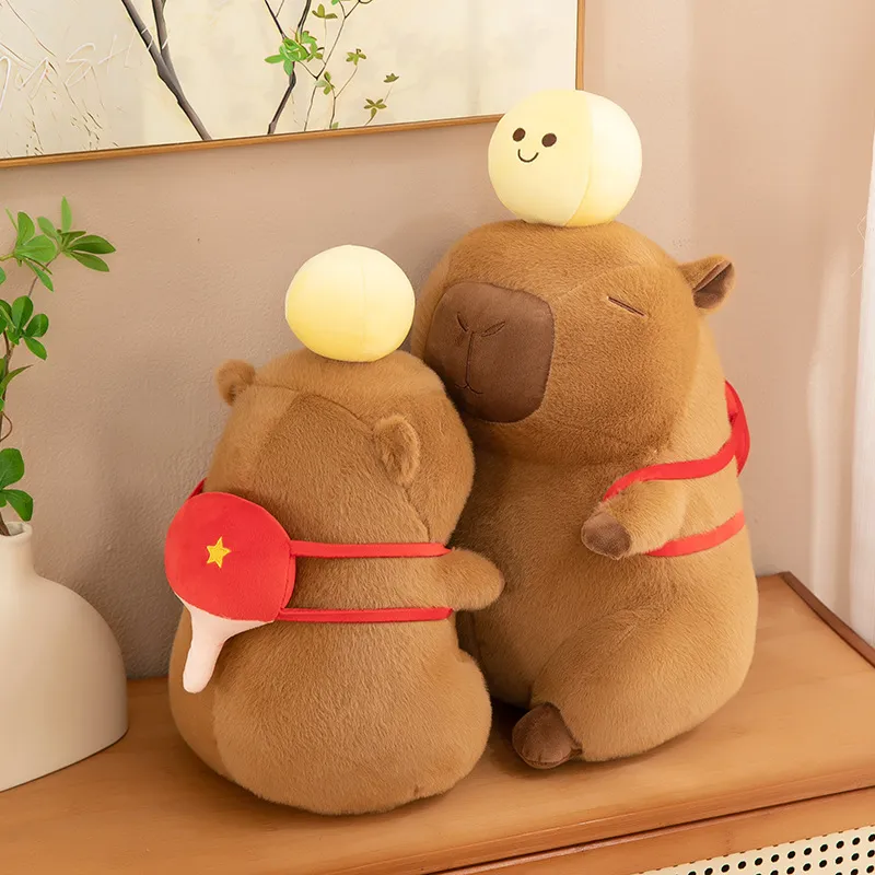 Schattige Capybara Pluche Speelgoed Gevulde Dieren Pop Met Rugzak Zachte Cartoon Kussen Verjaardagscadeau Voor Kinderen