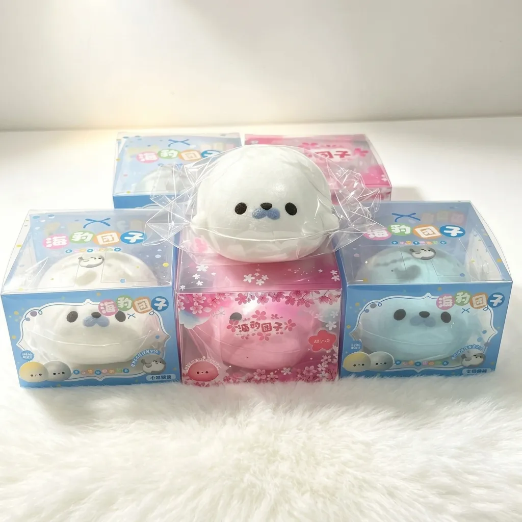 Bonito Juguete Squishy de Foca de Dibujos Animados Rebote Lento PU Descompresión Alivio del Estrés Animal Fidget Juguete