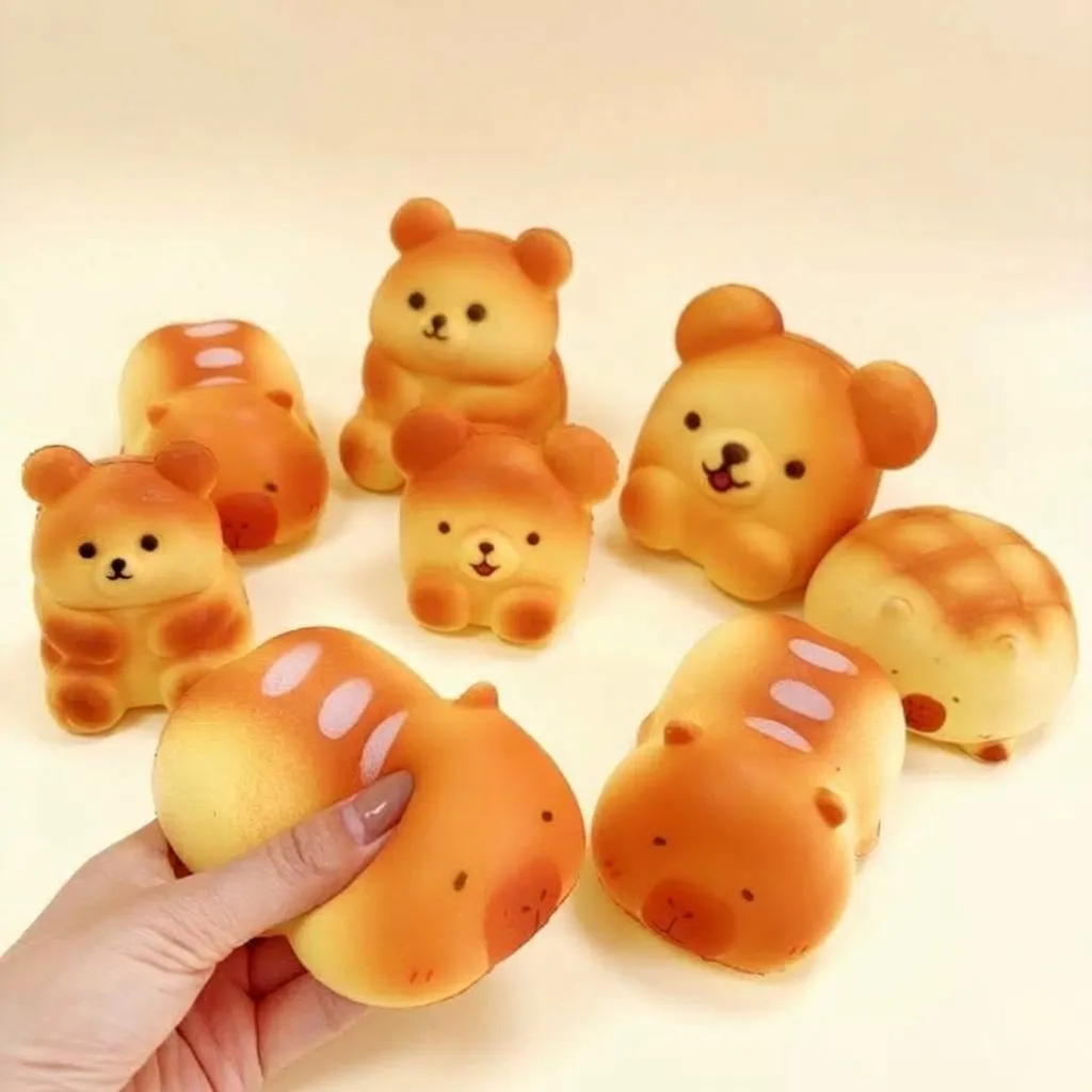 Παιχνίδι Squishy Ζώου Ψωμιού Προσομοίωσης Αργής Ανάκαμψης PU Μαλακή Αφή Αποπίεσης Χαριτωμένα Στολίδια