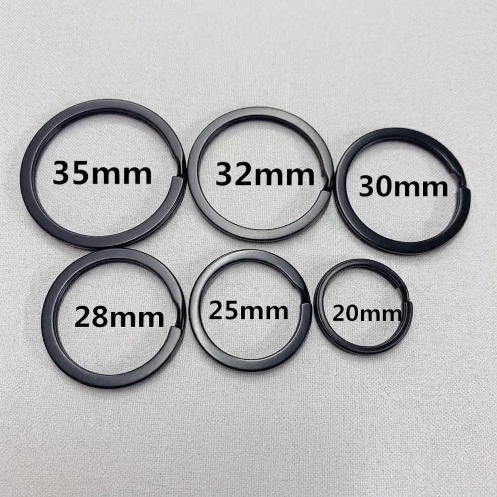 Schwarze Metall Schlüsselringe Spaltringe Runde Schlüsselanhänger Funde Moderner Kunst Stil Robuste Metallringe Für Schlüssel DIY Handwerk Zubehör
