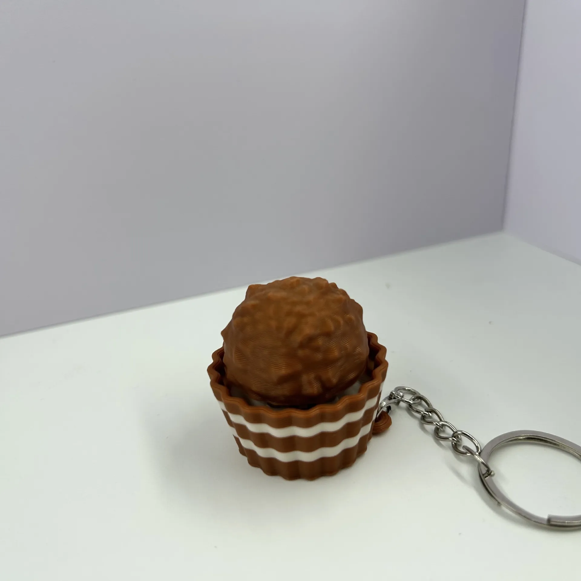 Kreatives 3D-gedrucktes Schokoladen Lebensmittel Form Clicker Fidget Spielzeug Schlüsselanhänger Taschenanhänger Stressabbau Gadget