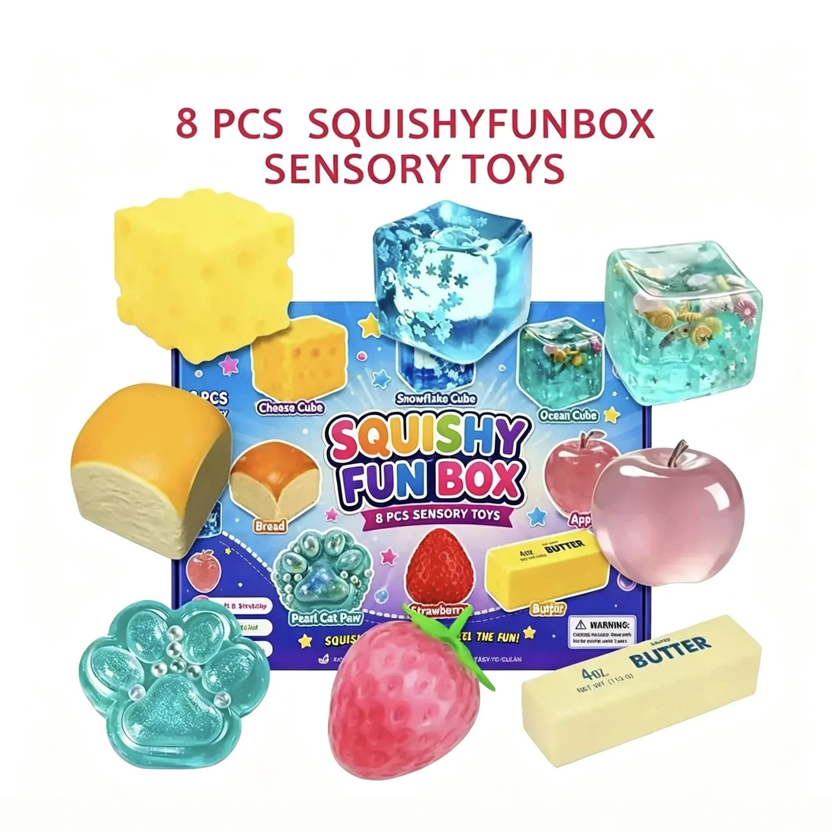 Squishy Toys Malt Sugar Slow Rebound Decompression Sensory Toy Animal Food Shaped Fidget Toy Gift For Kids And Adults