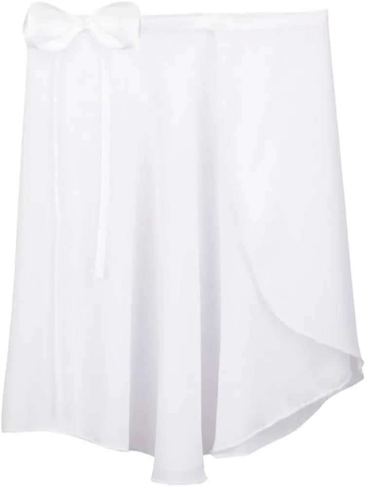 Women Ballet Dance Chiffon Wrap Skirt One-Piece Lace-Up Solid Color Elegant Practice Dance Short Skirt For Women Dancewear