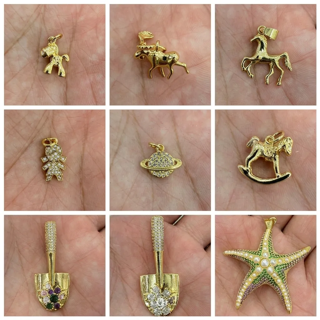 Mode Cuivre Zirconia Cheval du Zodiaque Petite Fille Saturne Étoile de Mer Pendentif Collier Bijoux Accessoires