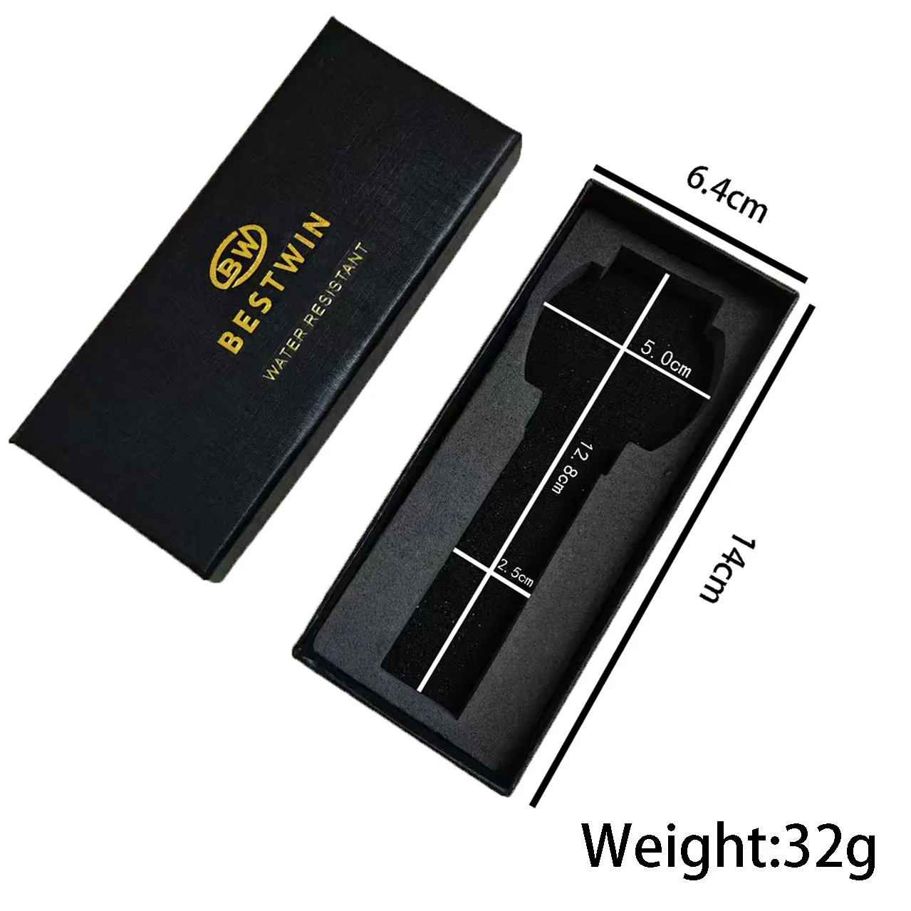 High End Rectangular Black Watch Box Storage Organizer For Men Women Portable Watch Gift Box With Protective Sponge Lining
