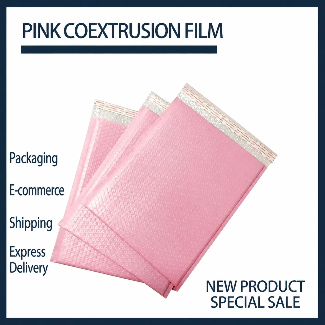 Pochettes à Bulles en Film Coextrudé Épaissi Emballage Express Sacs à Bulles Imperméables Enveloppes Rembourrées pour Cadeau Livre Vêtement