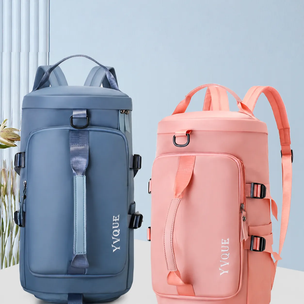 Grand Sac à Dos de Voyage Sport Fitness Imperméable Multifonctionnel Séparation Humide-Sec pour Femme et Homme Voyage Décontracté