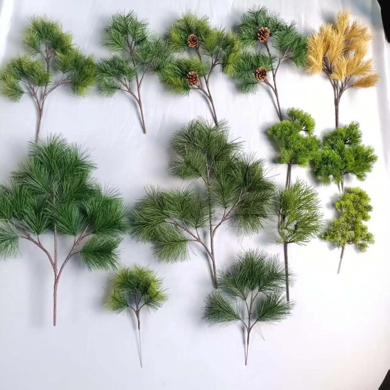 Artificial Pine Needles Simulated Pine Branches Fake Greenery Plant Stems For Home Decor Floral Arrangement Party