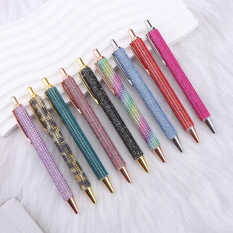 Luxury Rhinestone Ballpoint Pen Bling Crystal Diamond Signature Pen Office School Writing Stationery Supplies