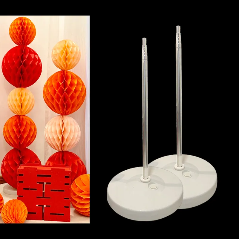 Wedding Party Honeycomb Ball Column Stand Water Injection Base Balloon Telescopic Pole Decorative Props