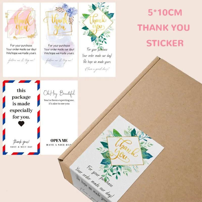 Autocollants de Remerciement Minimalistes en Papier Couché Autoadhésif pour Scellement de Boîte Cadeau et Décoration d'Emballage