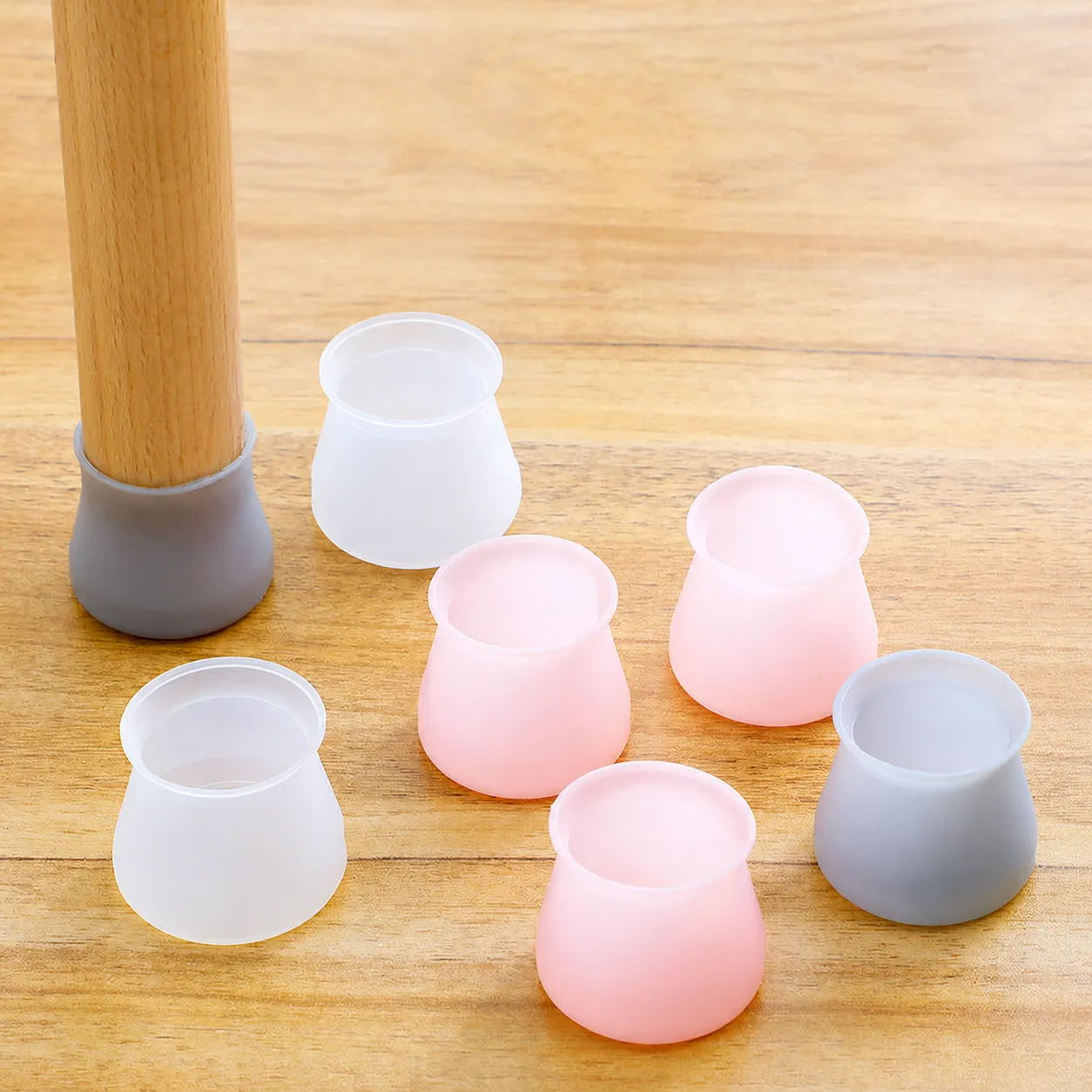 Hochets de Pied de Chaise et de Table en Silicone Protecteur de Meuble Antidérapant Embouts de Protection de Sol Silencieux