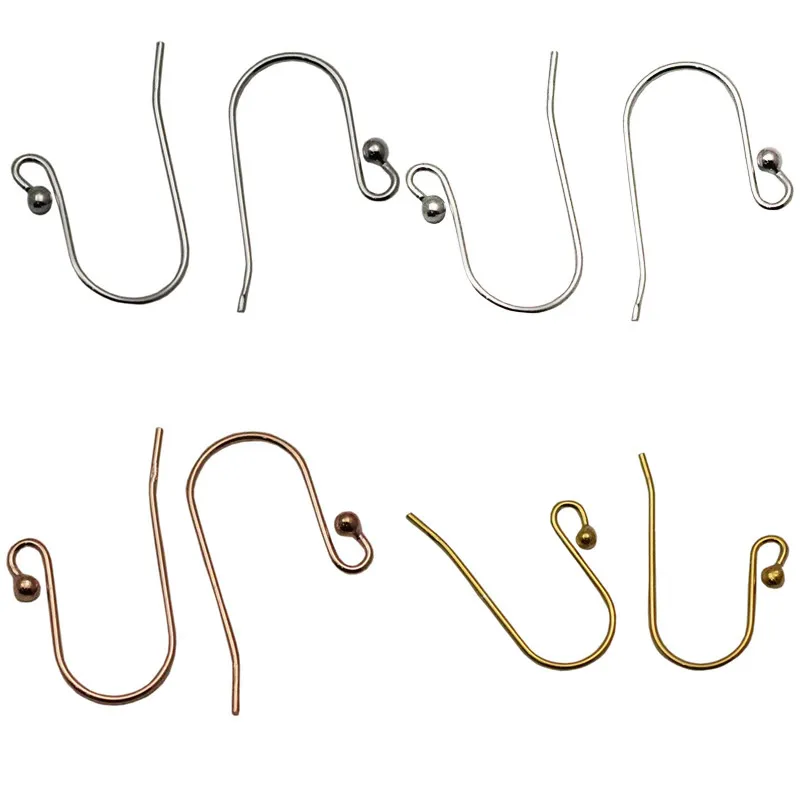 925 Sterling Silver Earring Hooks DIY Jewelry Making Findings Fish Hook Ear Wire Accessories Gold Rose Gold Silver Plated Components For Handcrafted Earrings