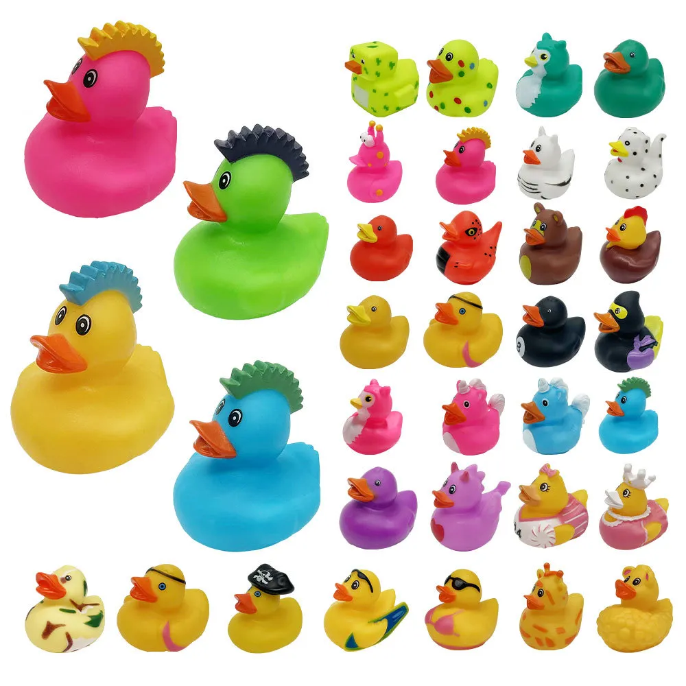 Kreative Vinyl Quietschende Gummiente Badespielzeug Für Kinder Babys Süße Tier Einhorn Pixel Pirat Prinzessin Dusche Wasserspielzeug