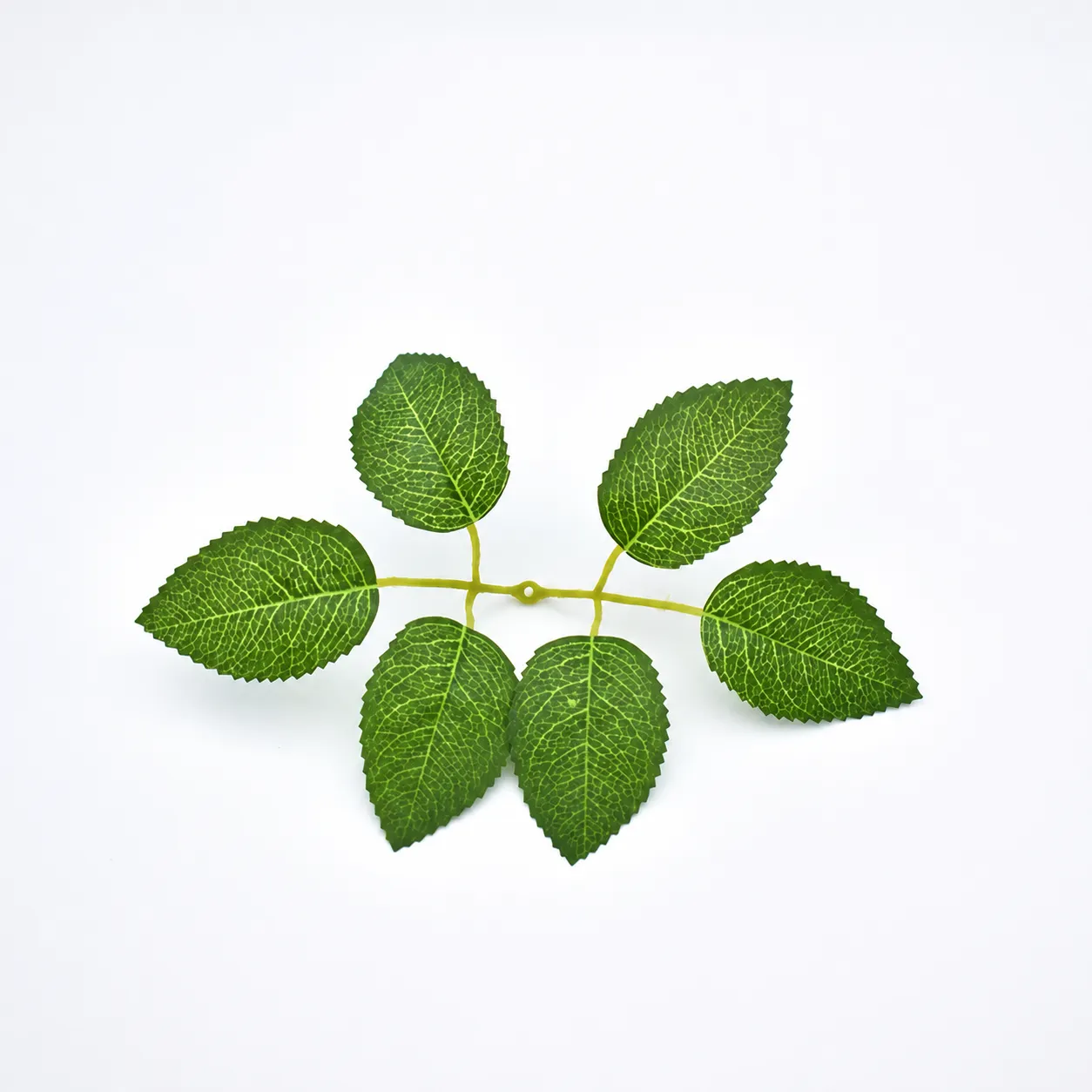 Feuilles de Rose en Soie Artificielle Vert 6-Feuille Verdure Pour Mariage DIY Artisanat Maison Fête Accessoires de Décoration Florale