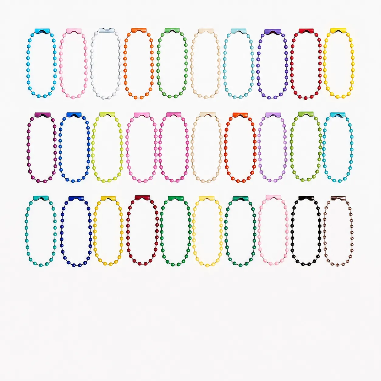 Colorful DIY Jewelry Accessories Ball Bead Chain For Guka Pindou Tags Lacquered Iron Hanging Chain Multicolored Craft Supplies Ornament