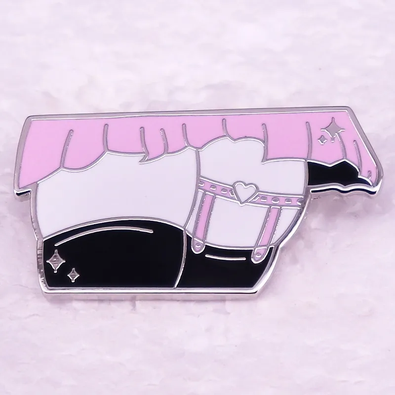 Anime Girl Mini Skirt Legs Enamel Brooch Alloy Badge For Women Men Kawaii Fashion Jewelry Pin Backpack Clothing Accessories Gift
