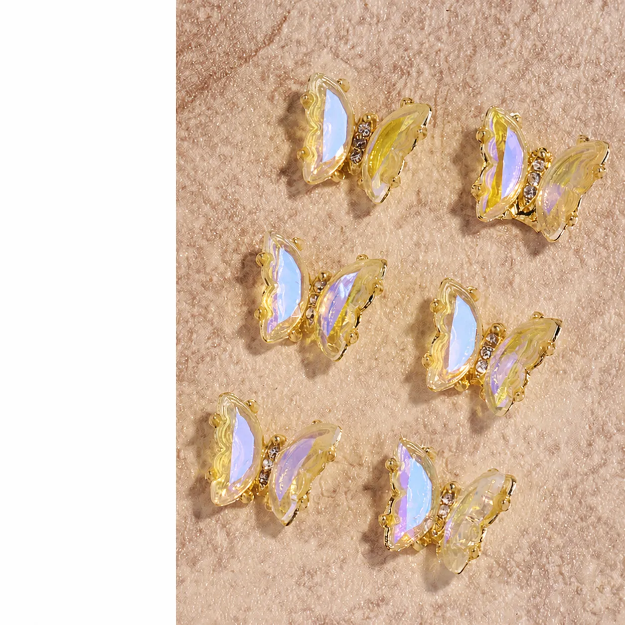 Legierung Strass Schmetterling Nagelkunst Dekorationen 3D Kristall Charms Für DIY Maniküre Schmuck Zubehör