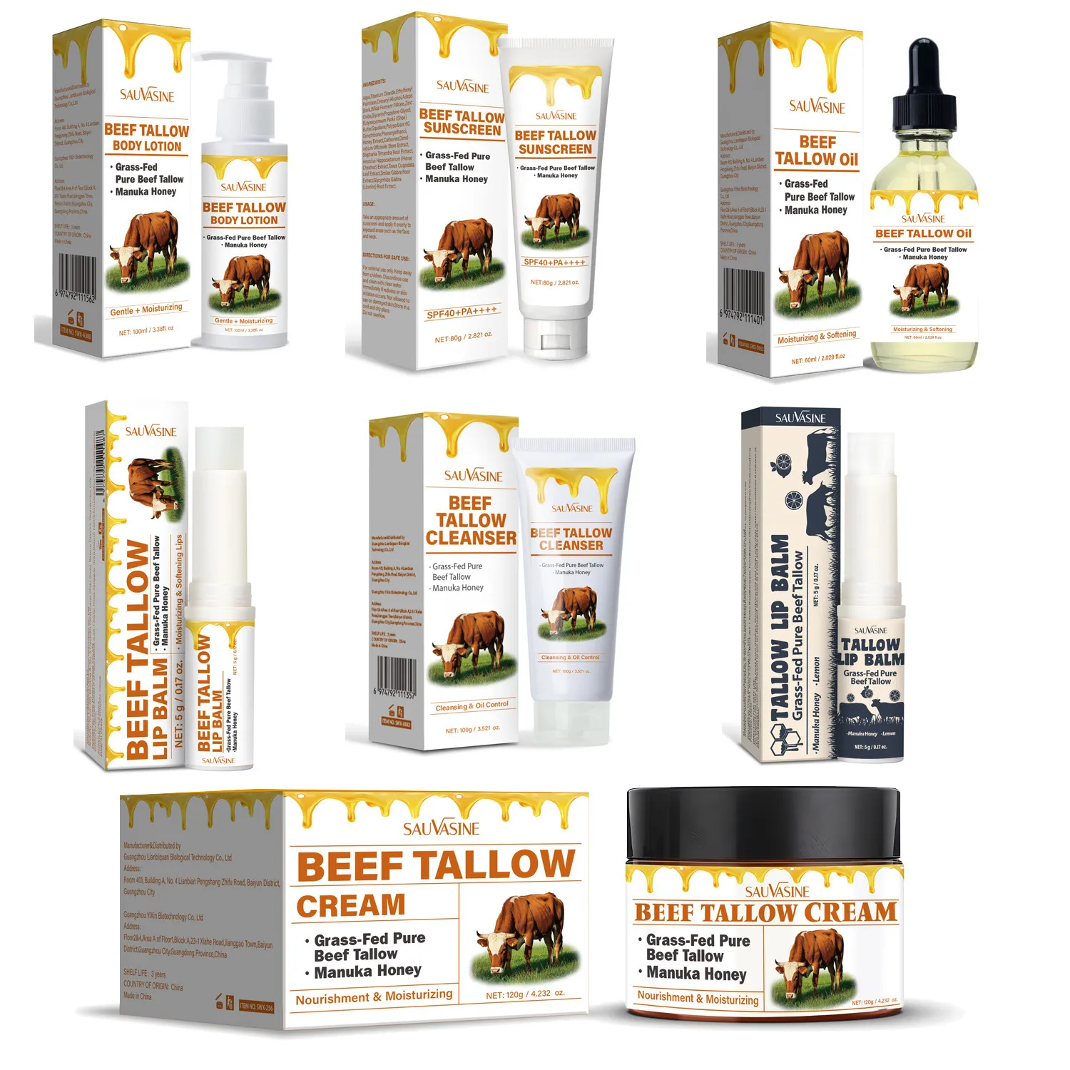 Crema Idratante Viso E Corpo Al Sego Di Bue E Miele Naturale Cura Della Pelle Nutriente Per Pelli Sensibili Trattamento Biologico Al Sego