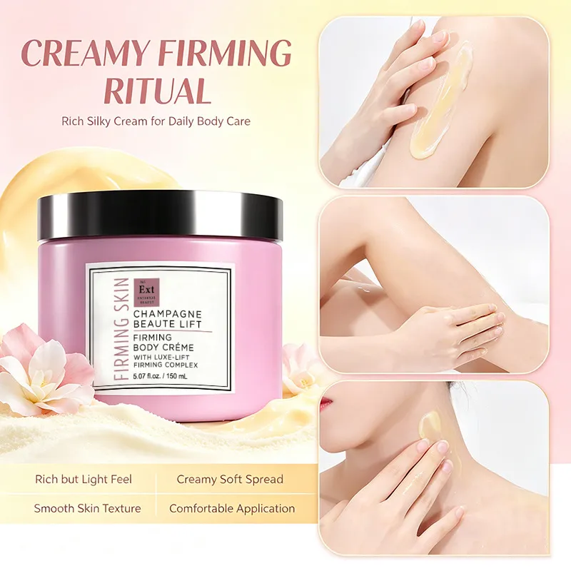 Champagne Beaute Lift Crème Corps Raffermissante Hydratante Soin de la Peau Femmes Extrait Botanique Quotidien
