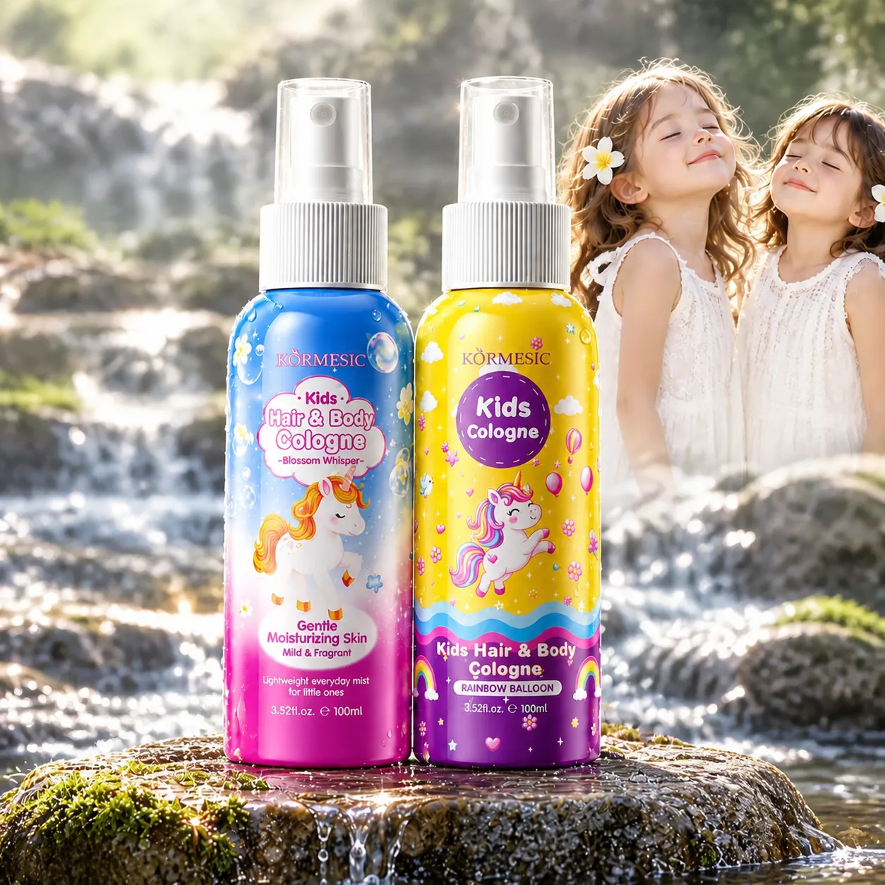 KORMESIC Kids Hair And Body Cologne Fragrance Spray Long Lasting Refreshing Scent For Children Boys Girls Gentle Formula