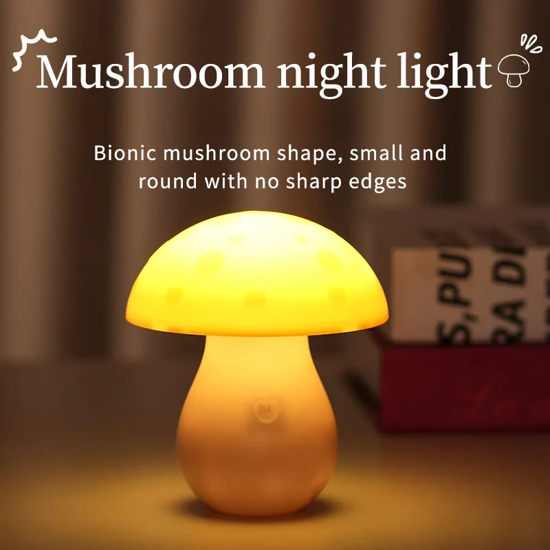 Entspannte Minimalistische Pilz-pvc-innenparty-nachtlichter
