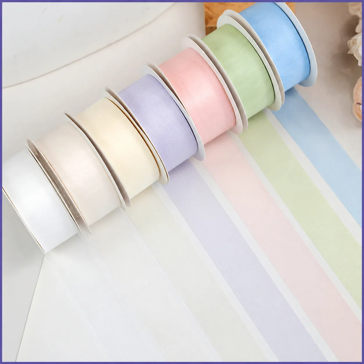 Translucent Chiffon Satin Ribbon Milk Gauze Band For Gift Flower Wrapping DIY Hair Bow Craft Accessories Soft Decorative Webbing Roll