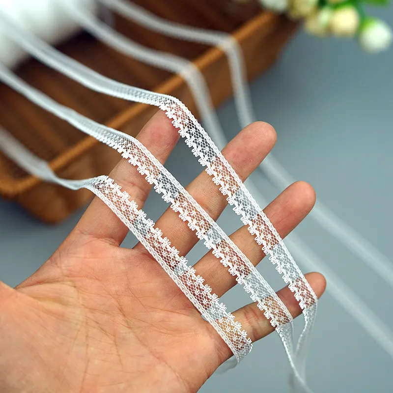 0.8CM Fine Scalloped Lace Trim Ribbon For Lolita Dress Doll Clothing DIY Sewing Craft Accessories Soft Nylon Lace Trim