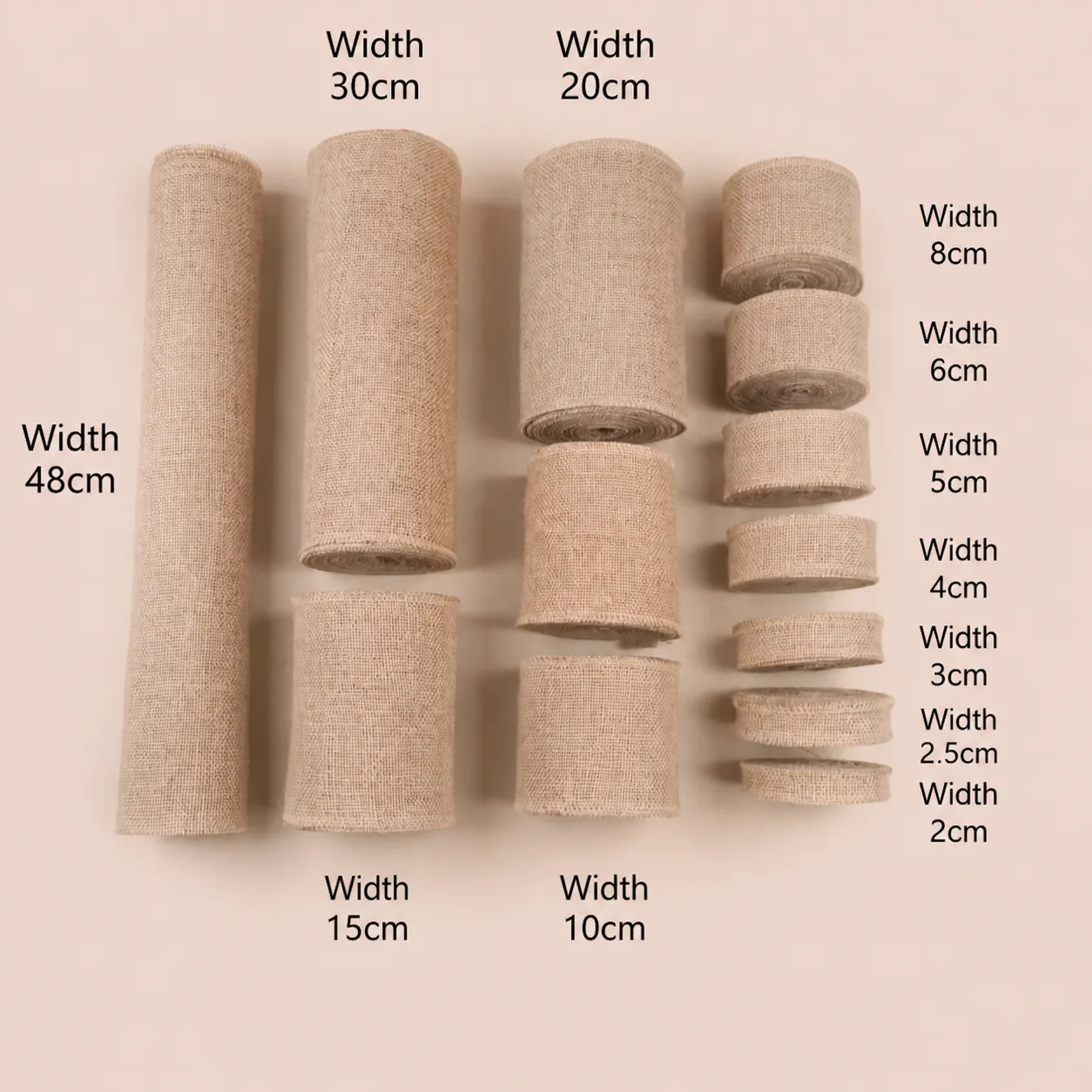 Natural Jute Fabric Burlap Ribbon Woven Hessian Cloth For DIY Crafts Tablecloth Decoration Pet Scratching Post Wrap Eco Material