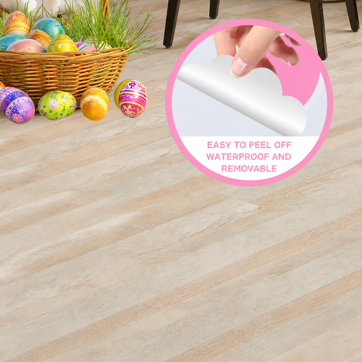 Adesivi per Pavimenti a Impronta di Coniglio di Pasqua in PVC Impermeabile Zampa di Coniglio Animata per Decorazione Casa Festa
