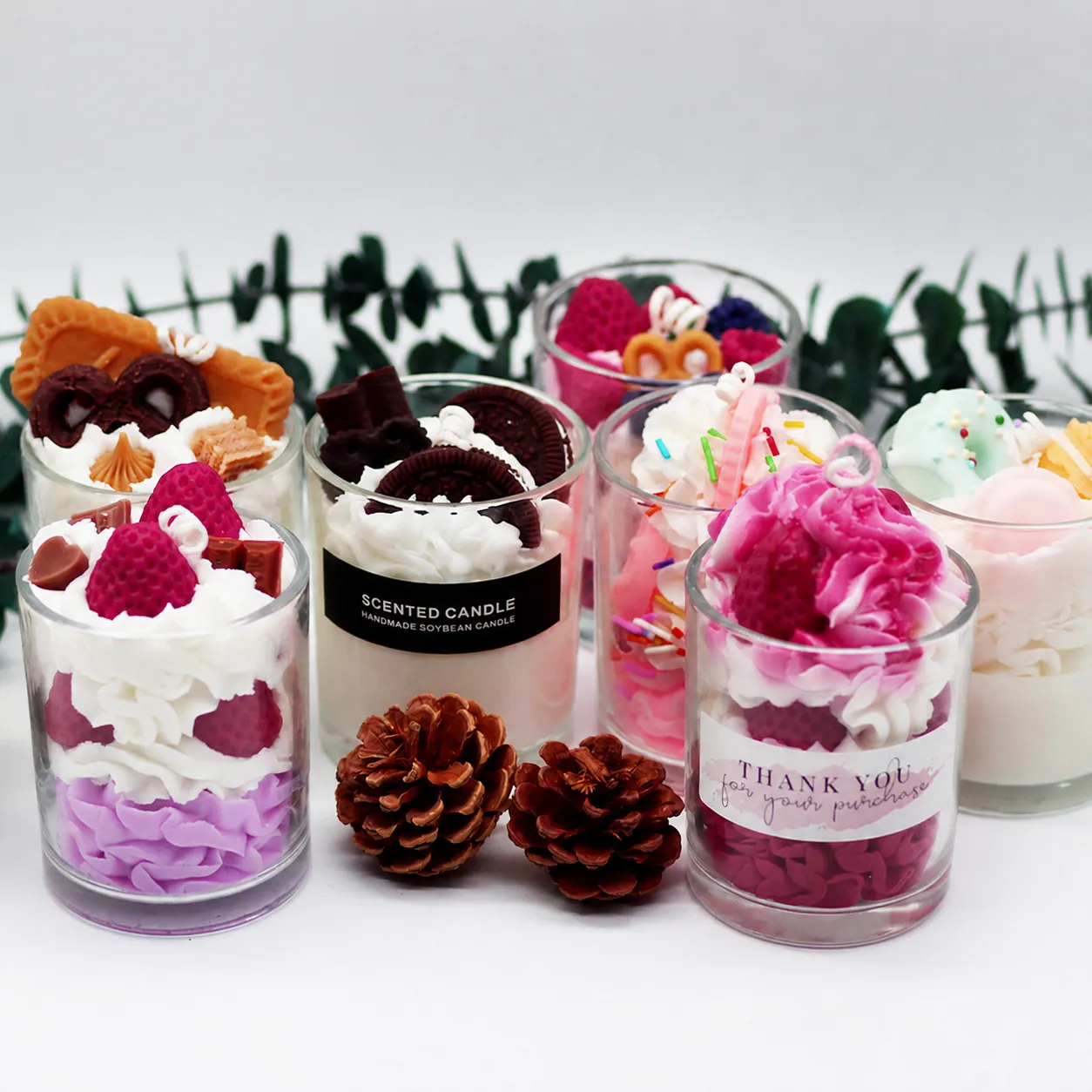 Handgefertigte Erdbeere Sahne Kuchen Duftkerze Im Glasbecher Rauchfrei Umweltfreundlich Sojawachs Dekokerze Für Zuhause Deko Geschenk