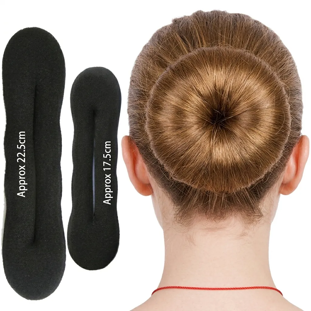 Accessoire Chignon en Éponge pour Femmes Magic Mousse Hair Twister Ring Bun Shaper Accessoires de Coiffure Faciles Noir