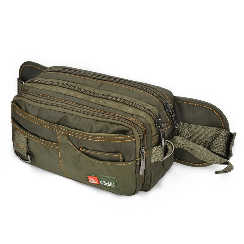 Marsupio Multifunzionale Da Uomo In Nylon Impermeabile Borsa Da Vita Multistrato Sport All'aria Aperta Casual Borsa Da Petto