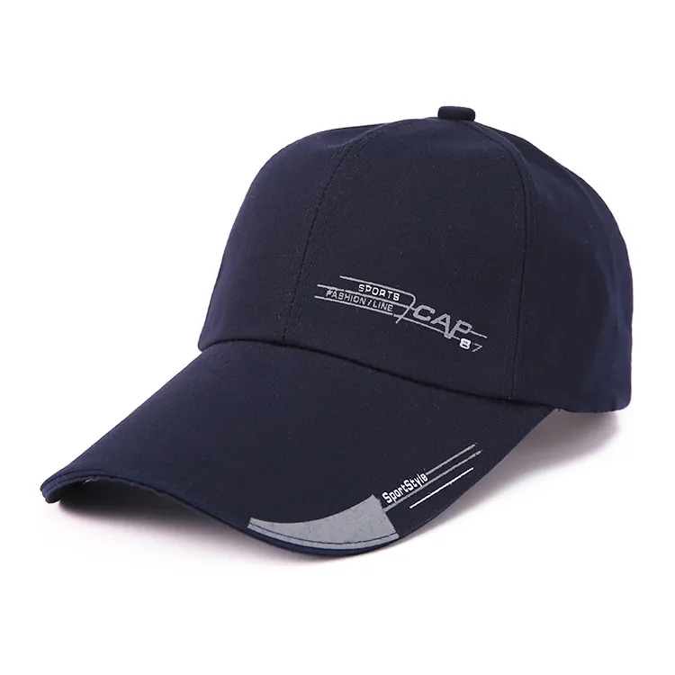 Baseball Kappe Lange Krempe Baumwolle Sonnenschutz Verstellbar Outdoor Sport Mode Hut Für Herren