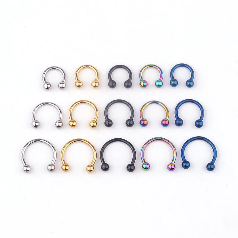 Δαχτυλίδι Μύτης Πέταλο Septum Piercing 316L Ανοξείδωτο Ατσάλι Κυκλικό Barbell Χείλος Αυτί Θηλή Δαχτυλίδια Κοσμήματα Σώματος