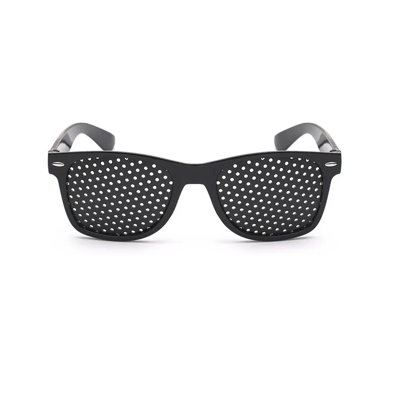 Pinhole Glasses For Vision Training And Eye Fatigue Relief Corrective Stenopeic Eyewear Plastic Square Frame Unisex