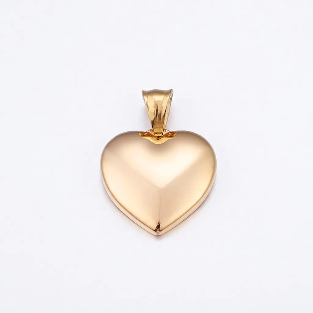 Pendentif Cœur Minimaliste En Acier Inoxydable Poli Miroir Charme Bijou Pour Femmes Hommes Accessoire Mode